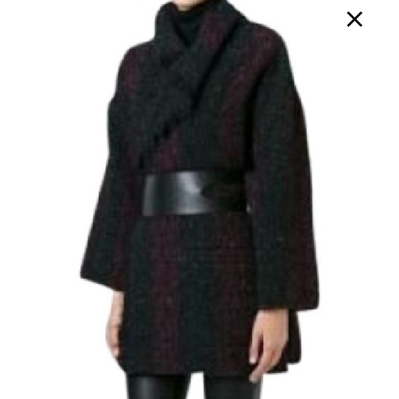 IRO NWT nubby wool wrap lined coat size 8 - Picture 2 of 7